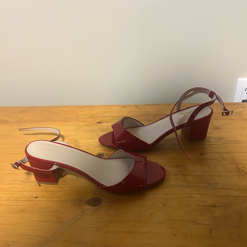 Le Chateau Red Patent Leather Heels